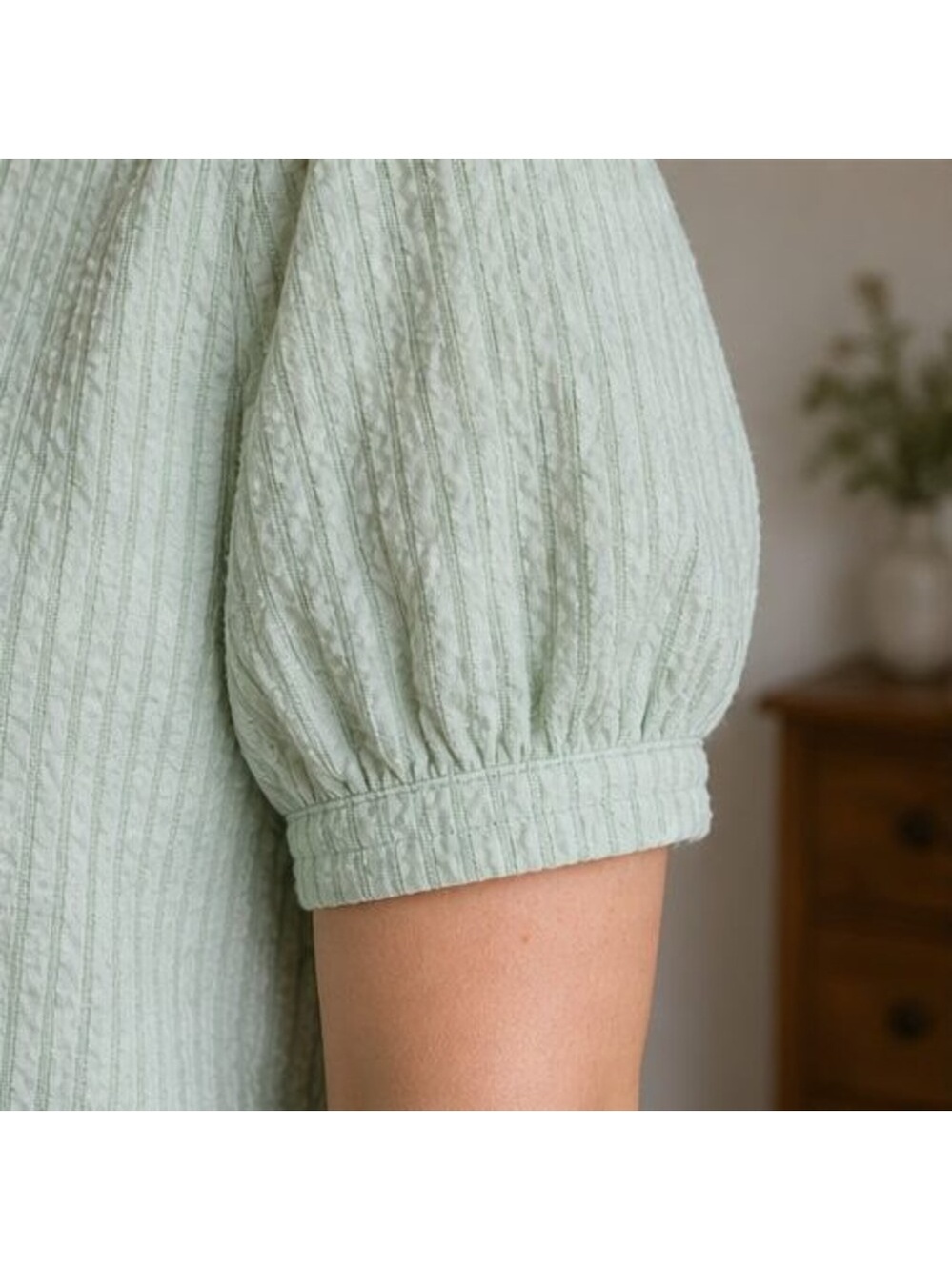 Rust Puff Sleeve Top - Picture 5 of 6